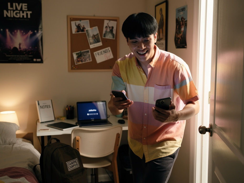 DUANG:
Just as I finish putting on my shoes, my phone rings.
It’s my best friend—JetNotYet.
Yeah, I named him that because he