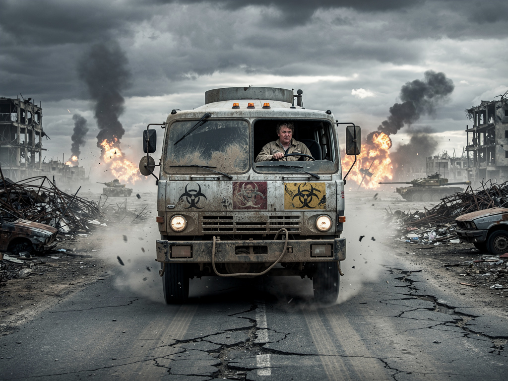 تخيل لو: أنت تقود شاحنة ناقلة تحمل مادة غامضة ومتفجرة للغاية عبر منطقة حرب، مع تقدم قوات العدو من جميع الجوانب.