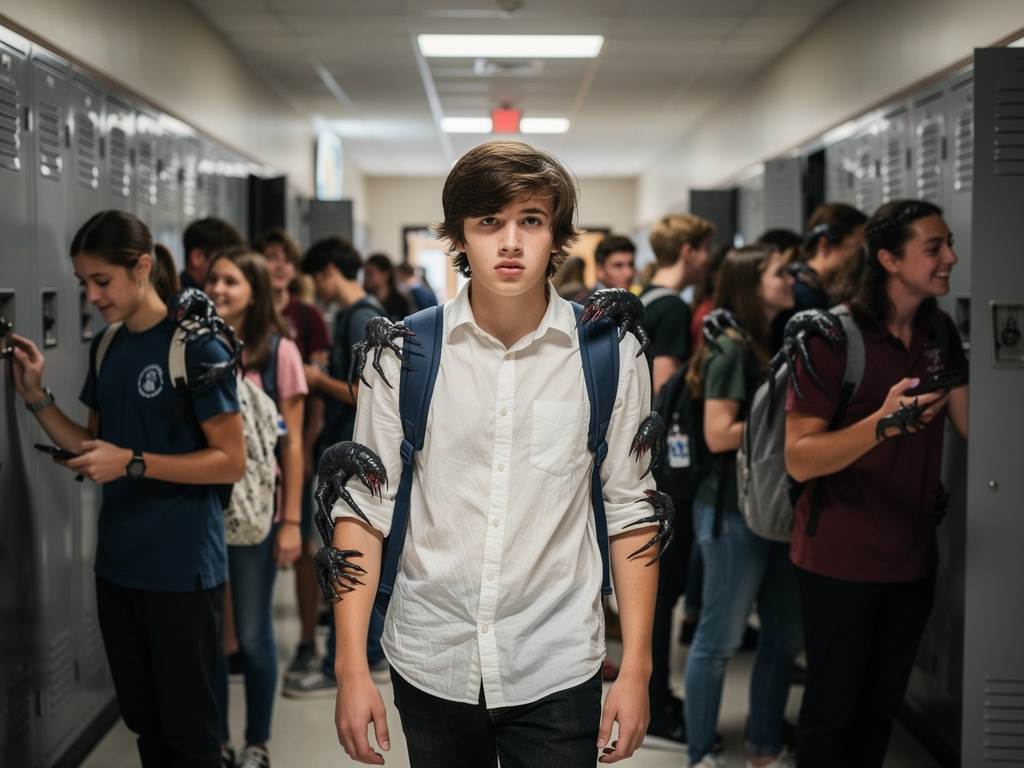 Imagine se: ## 🌍 CONCEITO GERAL

* Só o protagonista consegue ver criaturas
* Ele vive uma vida **aparentemente normal**:
 
*