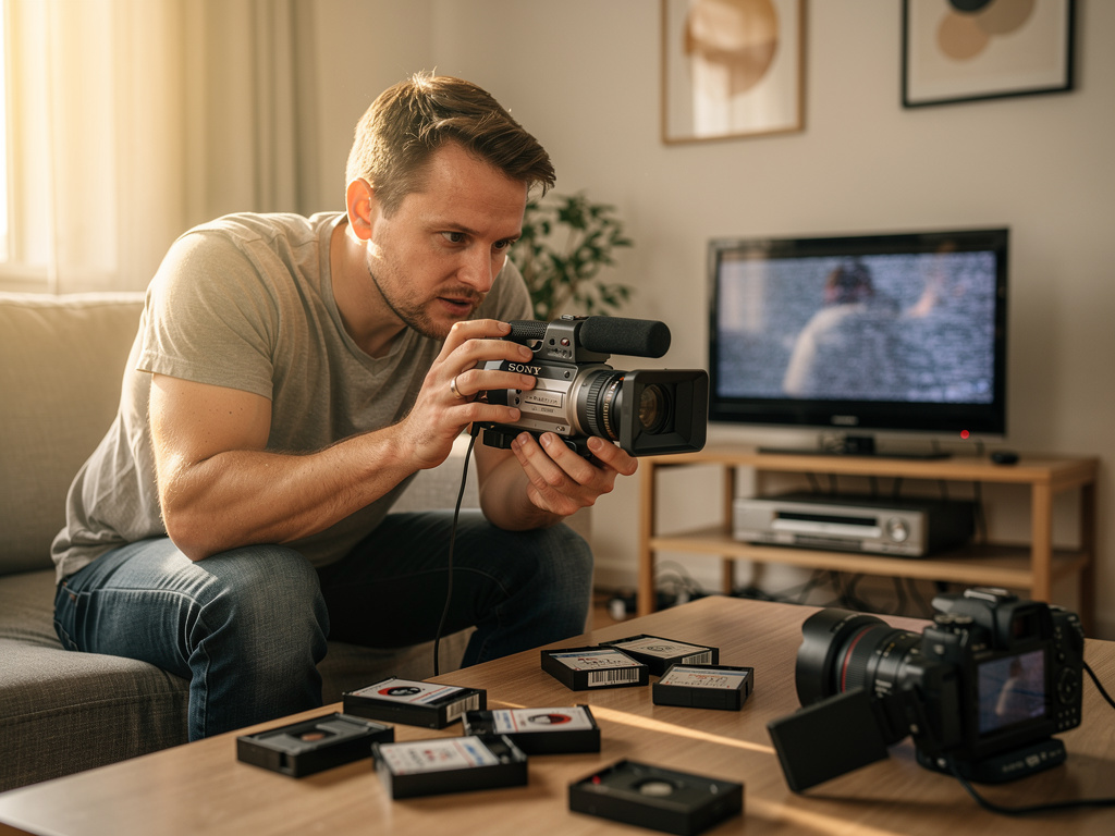 Imagine se: Em 2010, um homem de 30 anos se encantou por uma câmera Sony 8mm que pertencia a um amigo. Encantado com o equipa