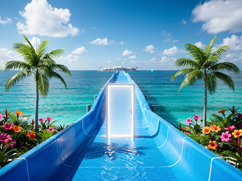 what if you found a doorway to the Frutiger Aero world, and in front of your door is a waterslide that led to a Frutiger Aero