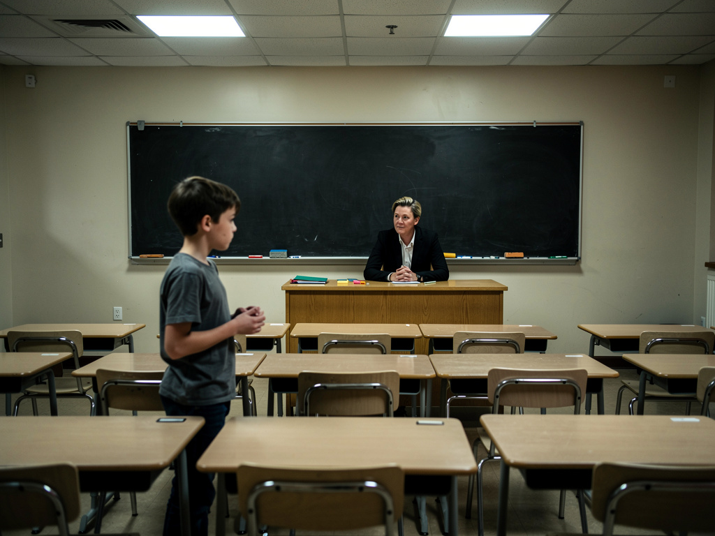 Imagine si: Le professeur veut te voir après le cours.