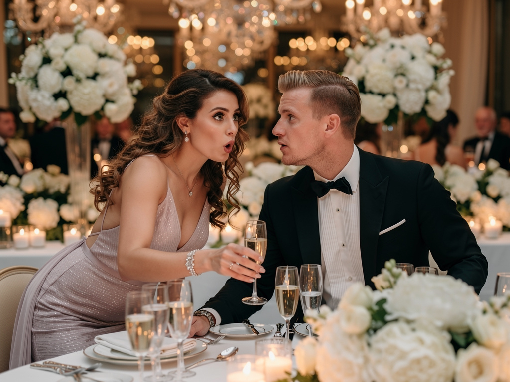 Imagine if: You're attending a wedding, and as you turn to grab a glass of champagne, you collide with the groom's best man -