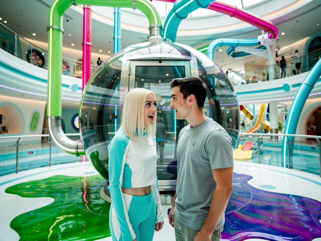 and then after the main attraction of the secret area, they went to the famous Spraying Pods... they chose the doubles or cou