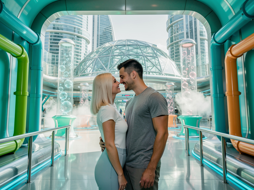 after they clean up, they met up at the exit area...