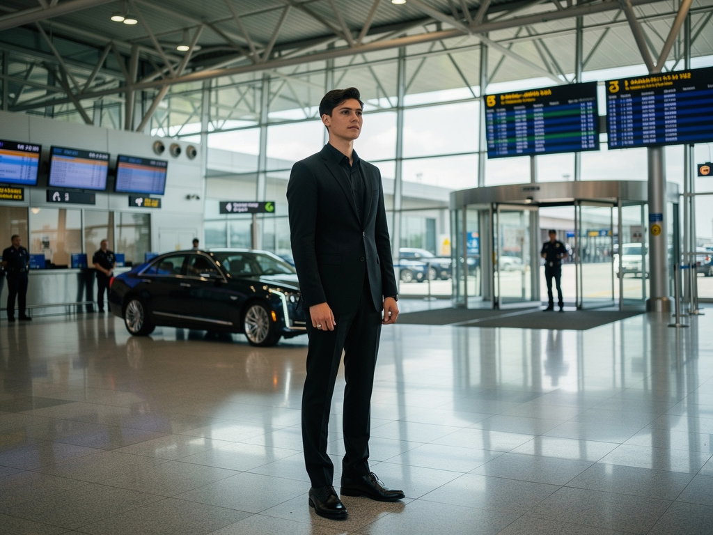 I want to ride a cadillac, wearing a black suit on me.