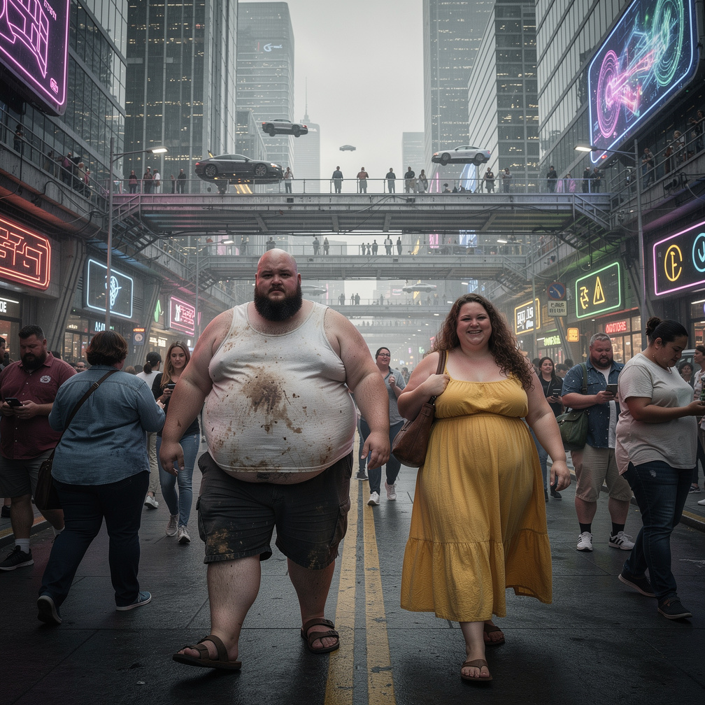 Imagine if: The matrix universe but everyone is fat.