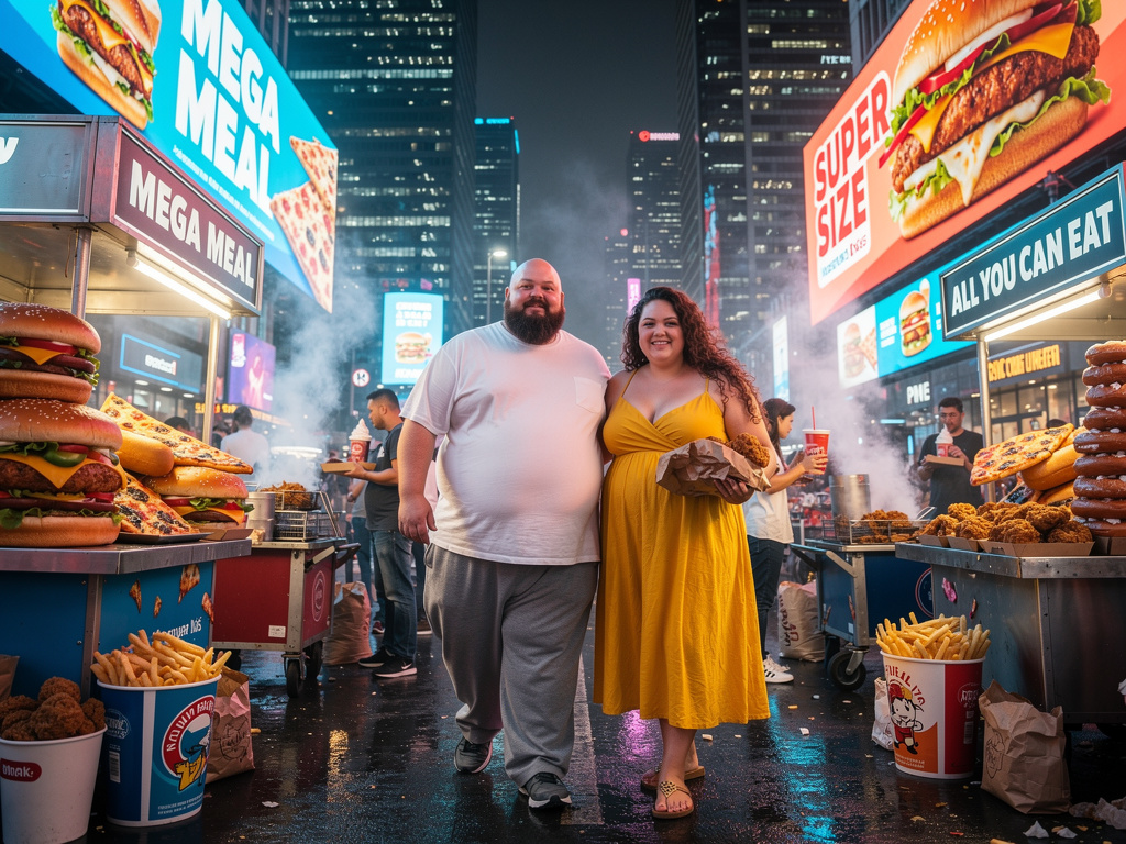 There, an abundance of large-portioned foods and fast food could be found.