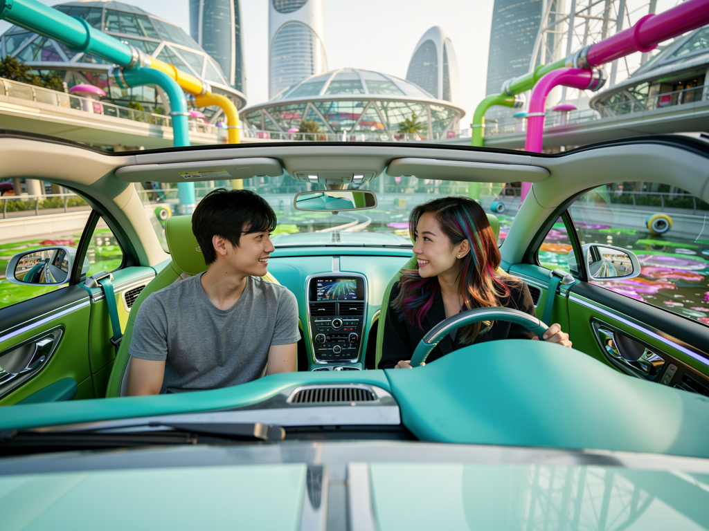 at the car, the boy introduced himself as Ren Hardton, while the girl introduces herself as, Reinazia Nakamura, as the manage