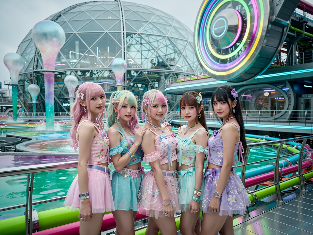 the pastel florals members are five girls, that is, Reinazia Chan, Kurei Chan, Moe Chan, Natsu Chan, and Umi Chan.