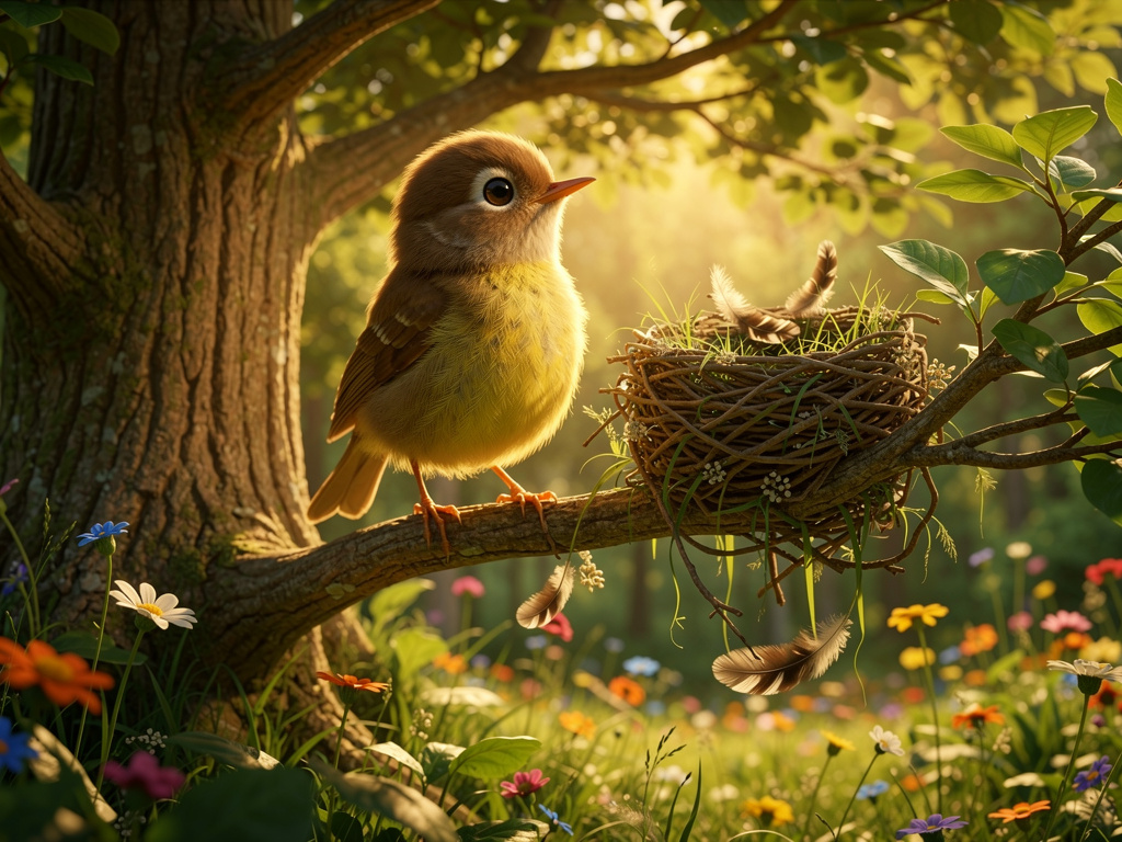 Pip had become a very brave bird and continued his life happily.