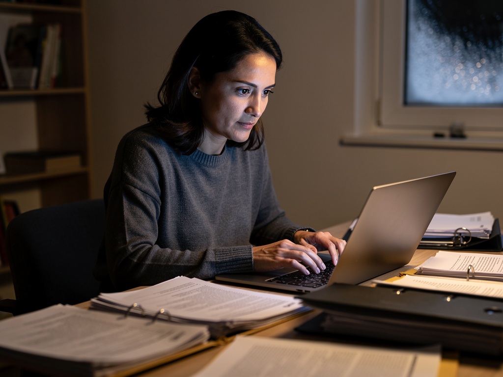 تخيل لو: في ليلة شتوية هادئة، كانت “ليلى” قاعدة قدام شاشة اللاب بتكتب آخر سطر في قضية طلاق شغلاها بقالها شهور. الست اللي ماسك