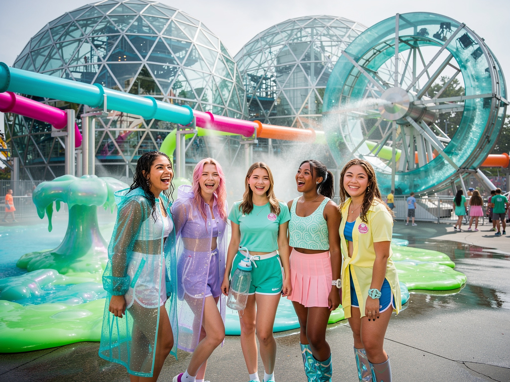 All, 5 girls of the pastel florals, and it seems, they all like something that have a connection with either wet, or Water.