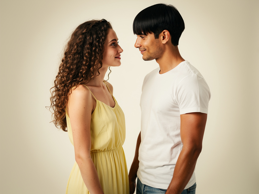 Imagina si: Crea una imagen de dos personas.