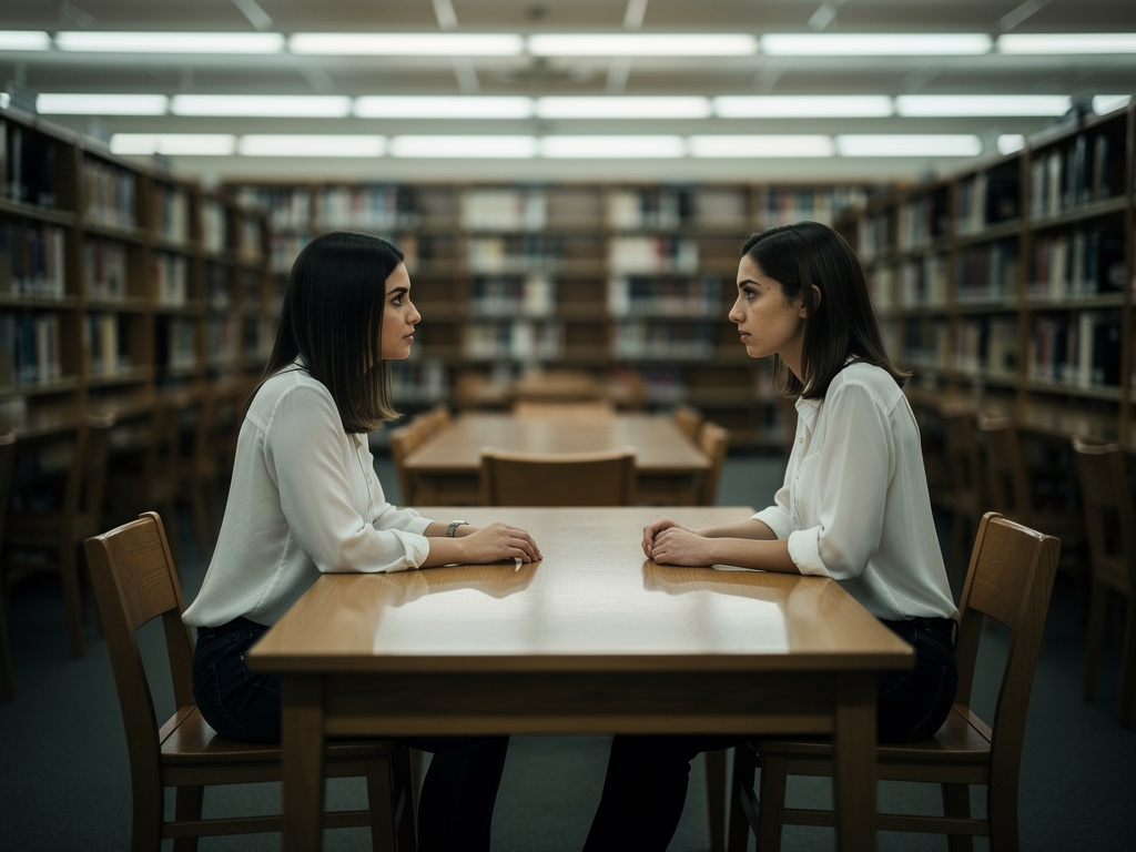 Chapter 2: 

The library had become an unspoken battleground. Every Tuesday, Celeste Navarro sat across from Emery Lane, as i