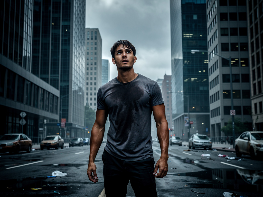 There is no way he is able to recognize the city that raised him all these days before it got strange