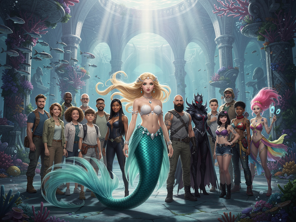 Siren princess Marina and  Leonardo Jones Emilia Jones Nigel Smith  Kwame Nii Asamoah Jackie Marquez Robert Quinn Cassie Li E