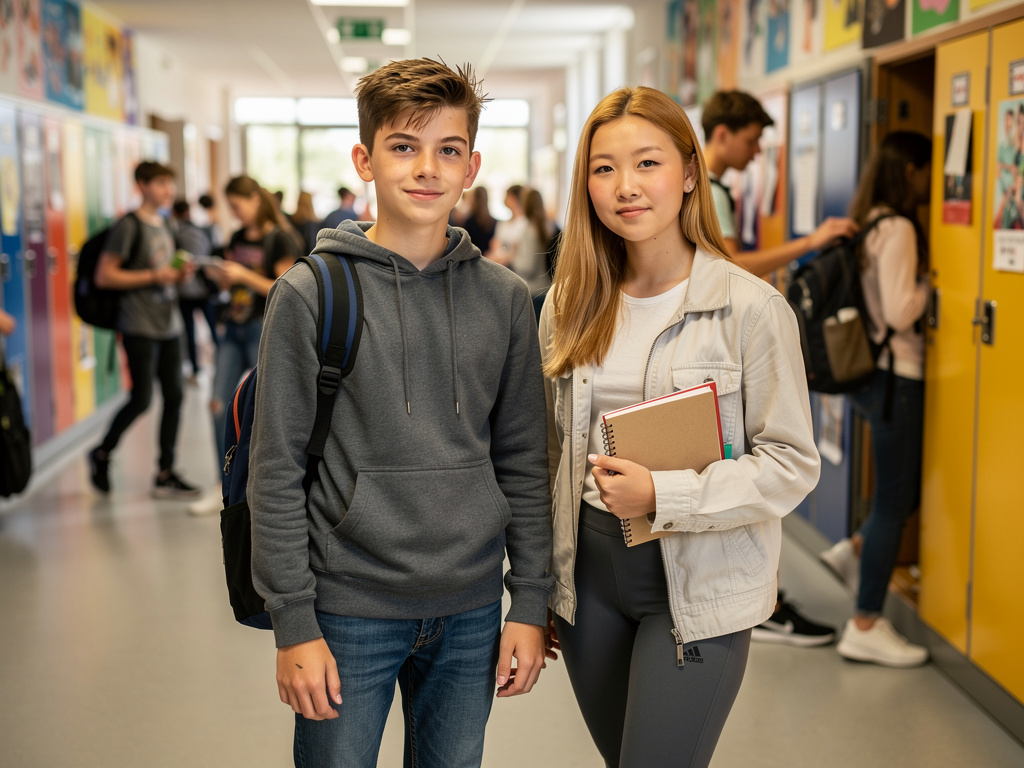 He attends Koetsveldschool in The Hague, where he often sees his friend Sean, who loves listening to hip hop and R&B - his fa