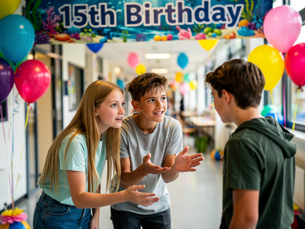 Jason! We want our 15th Birthday party really. Yeah we need your help uh! Come on!
