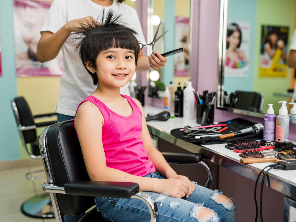 Mai Li goes to the Hair salon to cut Hairstyles she wants long Hair for her 13th birthday the Women said yes of course darlin