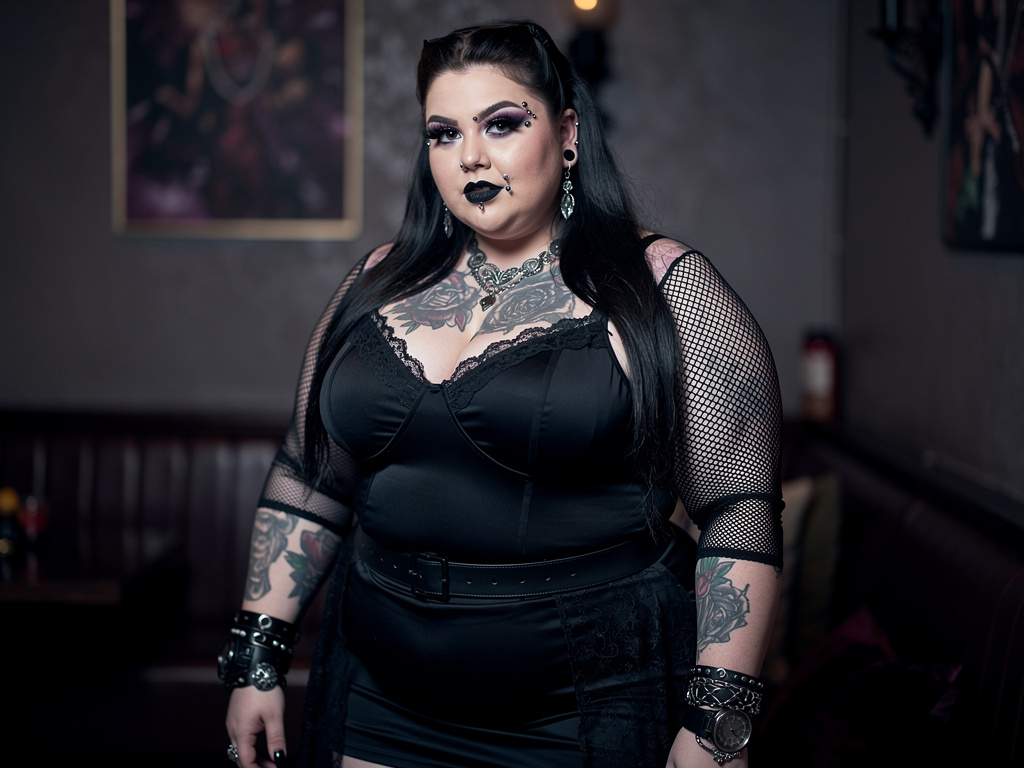 Imagine if: You got the attention of a SSBBW Fat Ass Goth Girl.