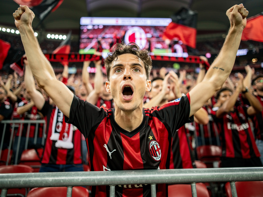 Immagina se: tifoso dell'AC Milan in tribuna