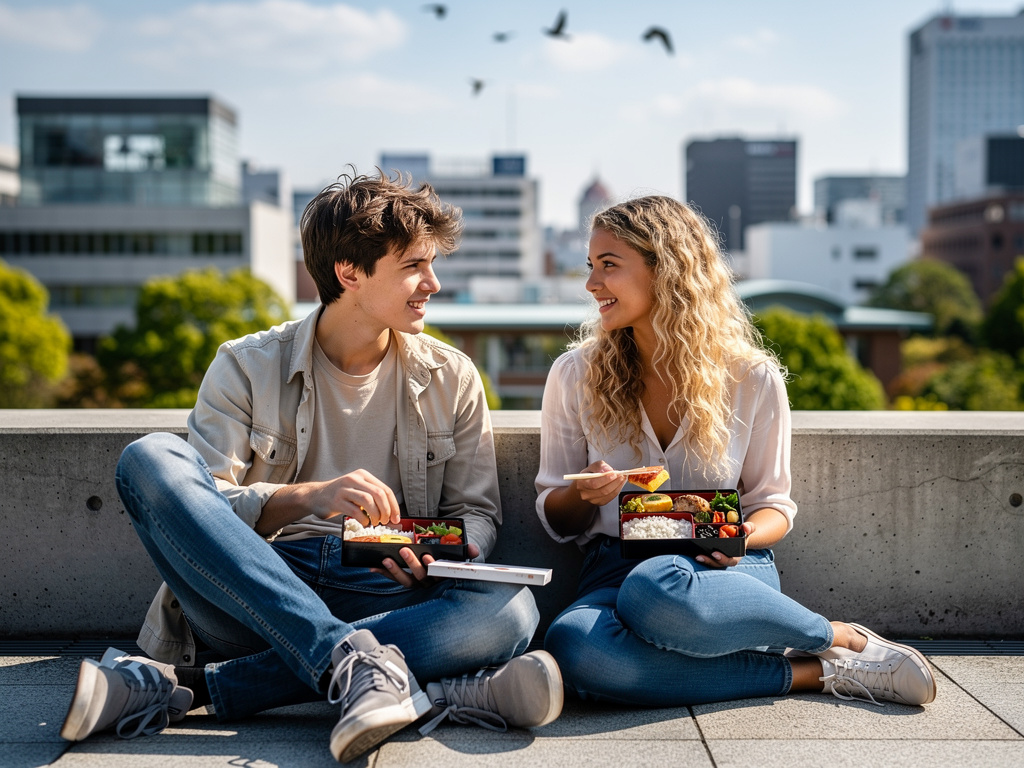 Guion Episodio 2: "Bajo el Cielo de Japón". Escena: La Terraza de la Universidad. (Carolina y Jake están sentados en el suelo