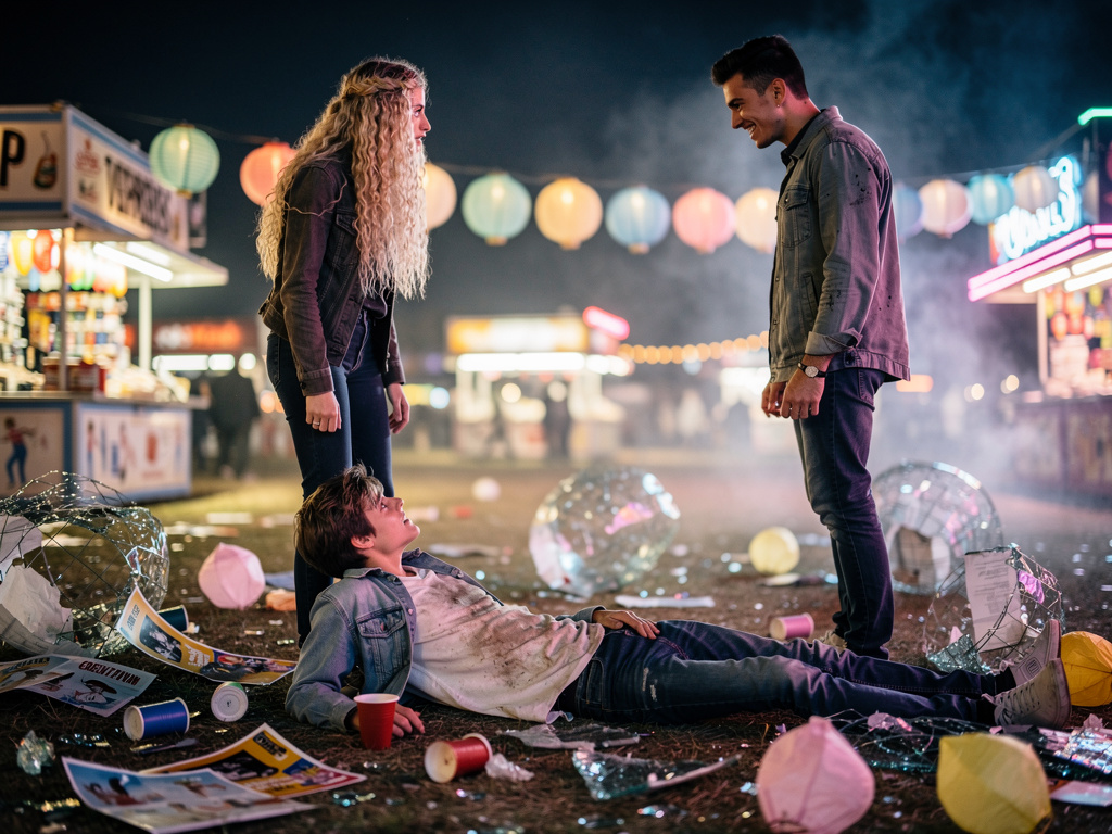 Temporada 3 - Capítulo 4: "El Precio de la Verdad"Escena: La colina del festival. Jake está en el suelo entre linternas rotas