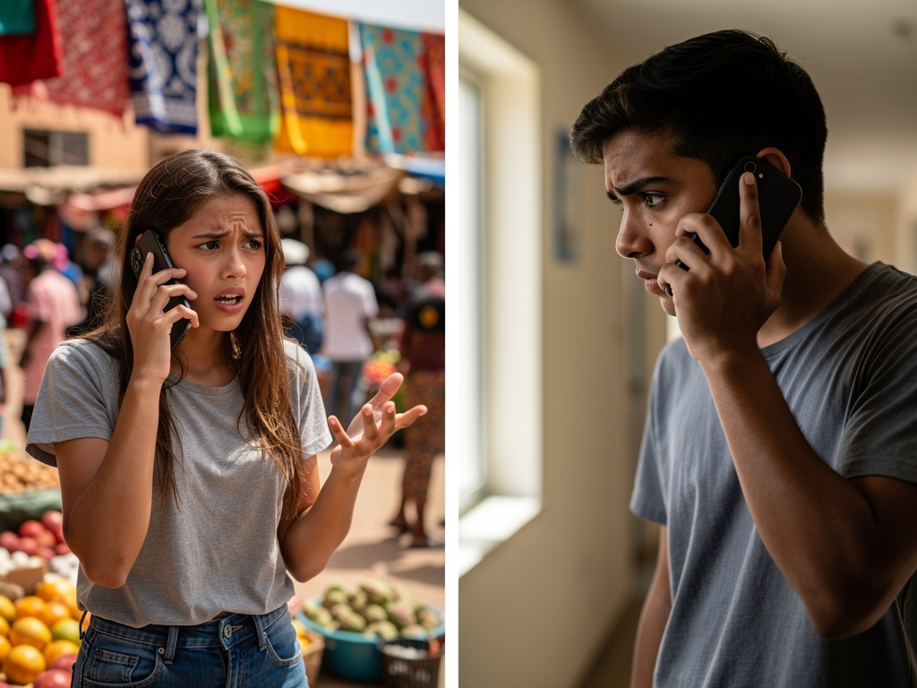 Mackenzie Sala calls Andrew Rivera Pierre to Help hey Mackenzie said Andrew Andrew Help! I'm stuck! I need your help me.
