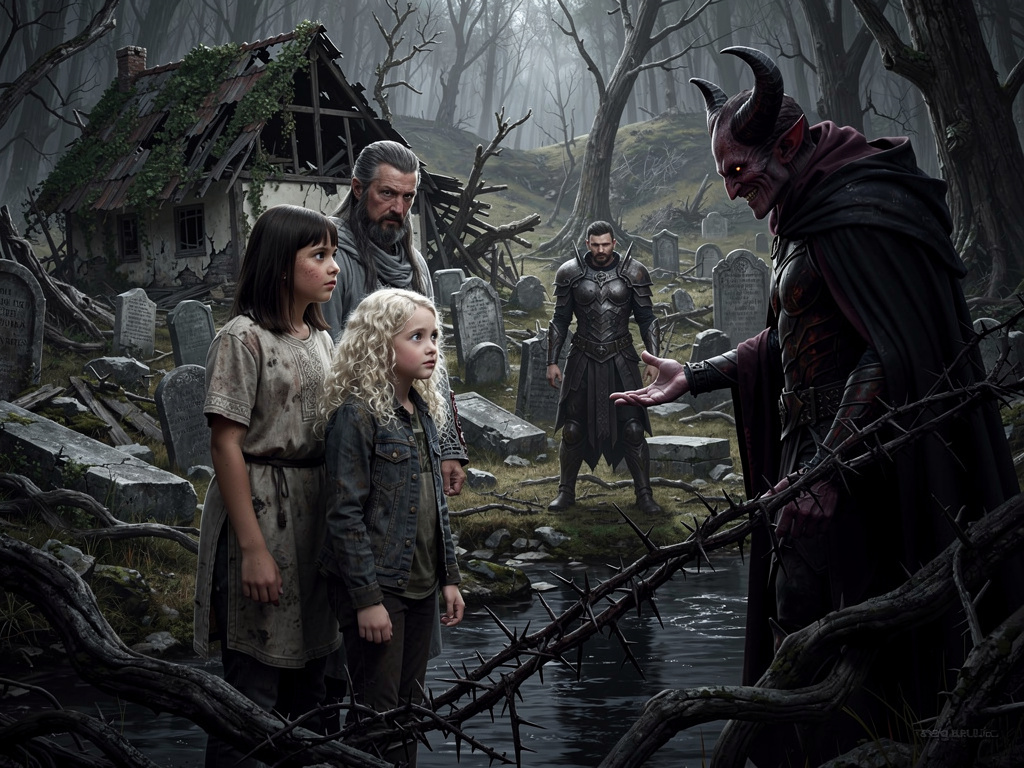 Samael: como te atreves a decir eso a mi hija 


Satanas: a que me la llevo y os quedais solos en este bosque 
Y si me la lle