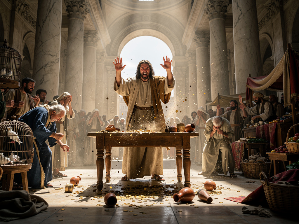 Imagine if: A story of Jesus Christ entering the temple of God and there He finds people misusing the temple, thieves and tra
