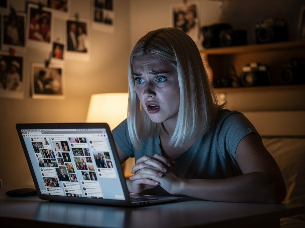 Imagine if: Your social media account has been taken over by a mysterious "memory curator" who's posting old photos and updat