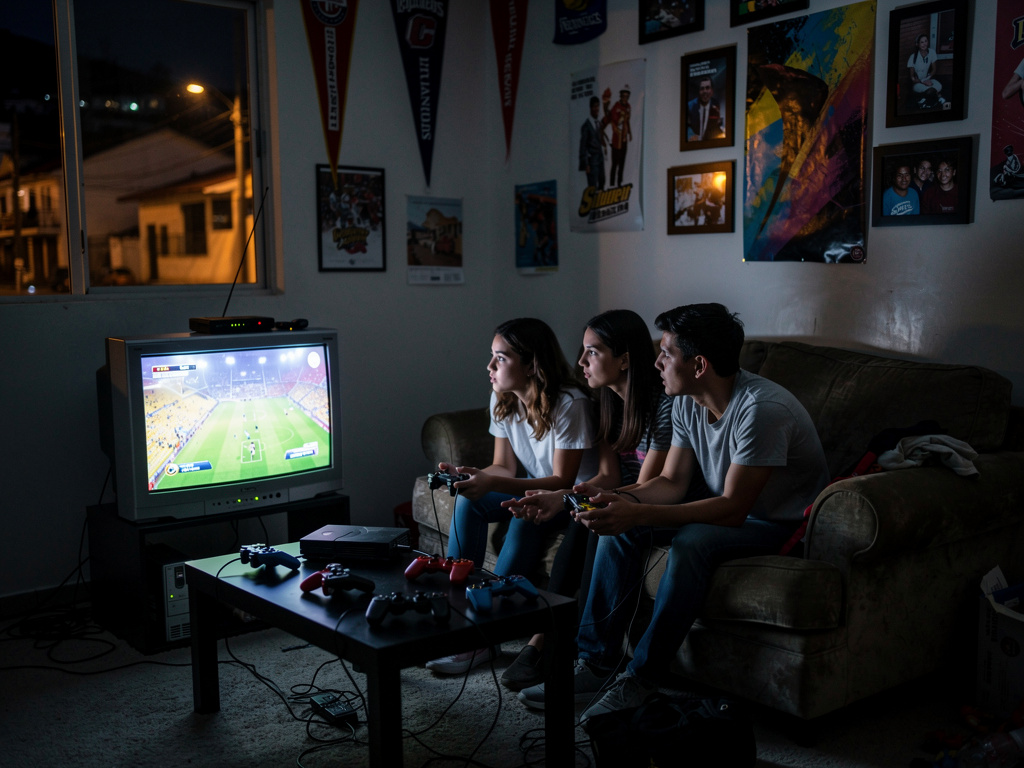 Then those 3 playing Video Games gta San Andreas and Skylanders And Fifa.