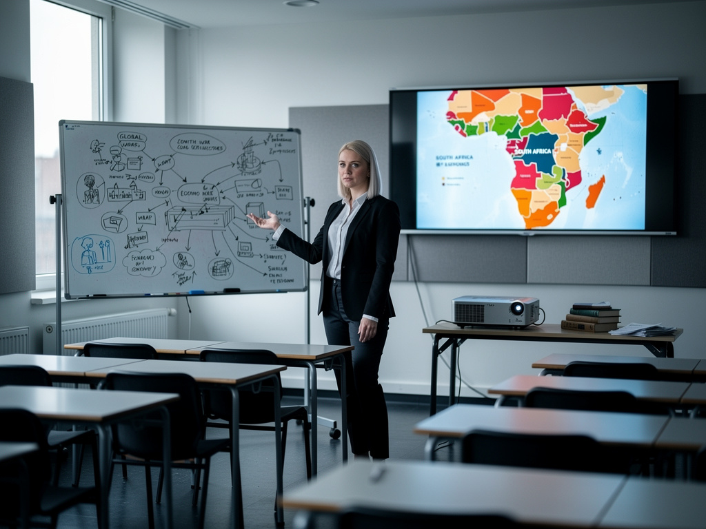 Imagine if: Create a short educational video for a school presentation.

Topic: Global wars and their impact on South Africa’