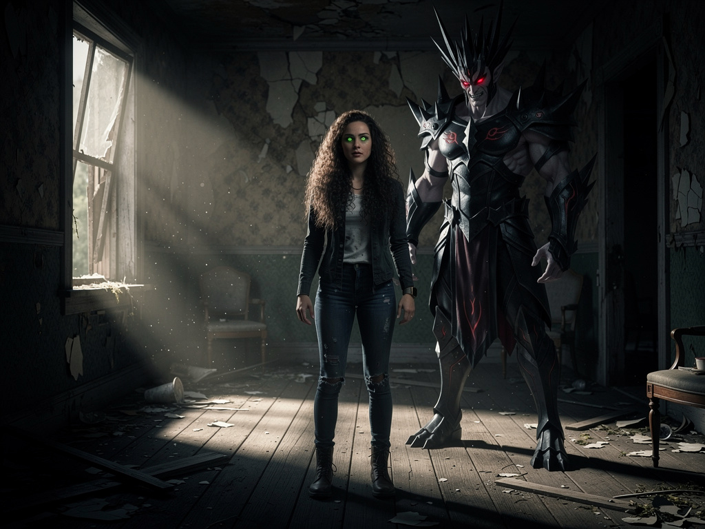 Juan el hermano de María se lleva a Jessica a Hugo y a Ana dejando a María sola con el demonio que se parece a Vegeta Lucifer