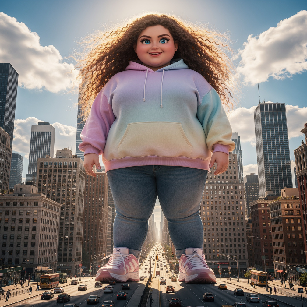 Imagine if: A skyscraper sized little girl appears in New.York no clothes on.