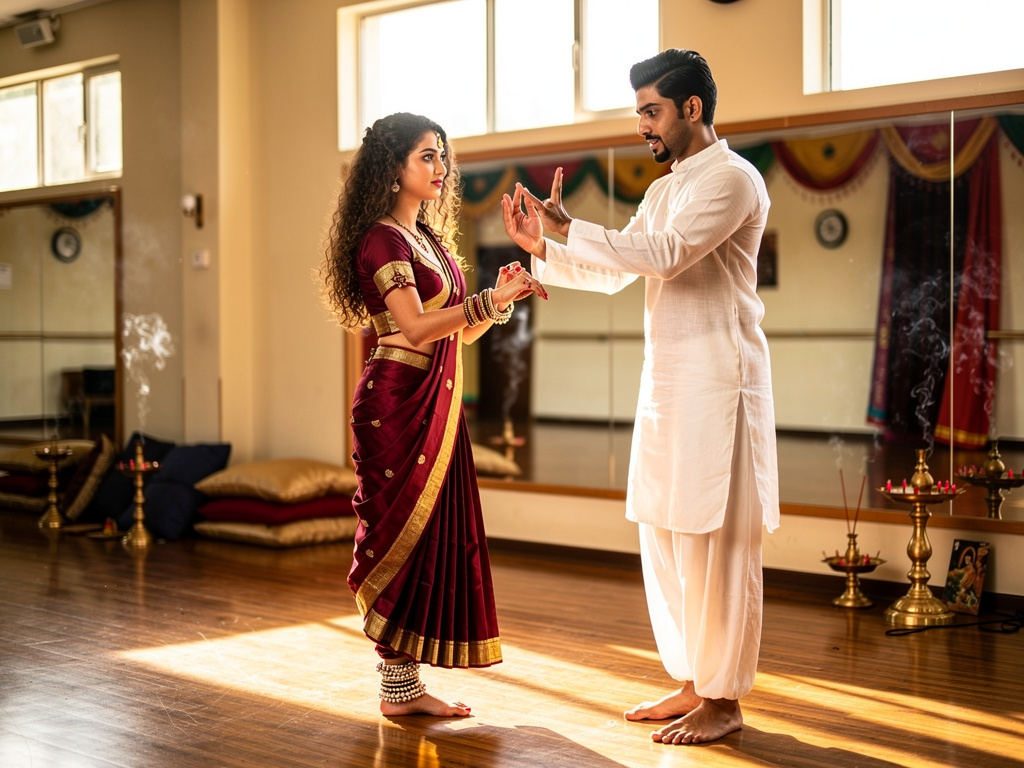 An american girl(Bethany flair)who goes to india to learn about dance and falls in with her Indian strict male teacher(Aarav)