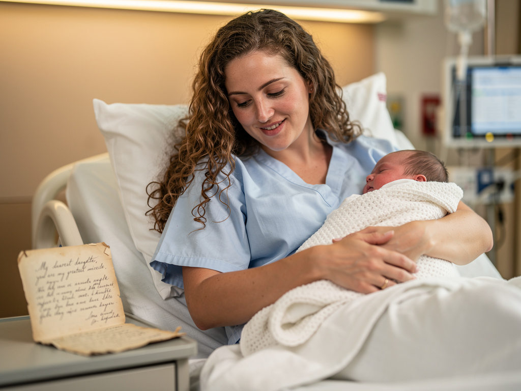 Imagine if: As you hold your newborn kid in your arms for the first time, you're overcome with a mix of emotions, and the fir