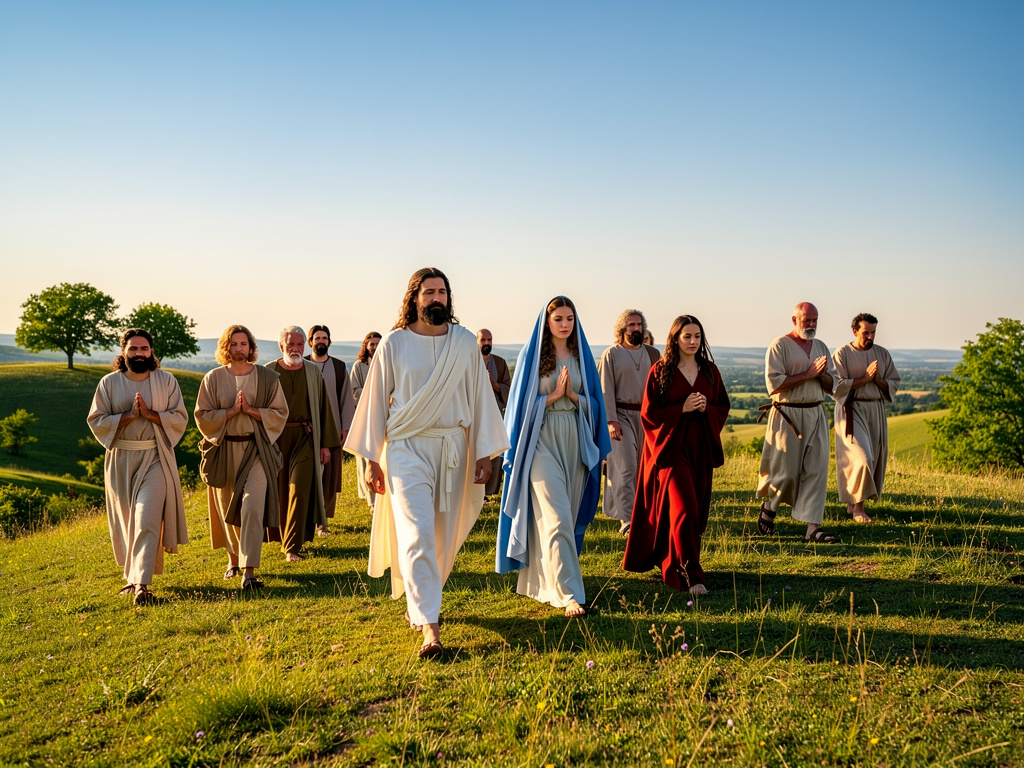 Imagine se: Faça um vídeo meu junto com Jesus Cristo e Virgem Maria andando junto com os apóstolos e Maria Madalena e eu fala