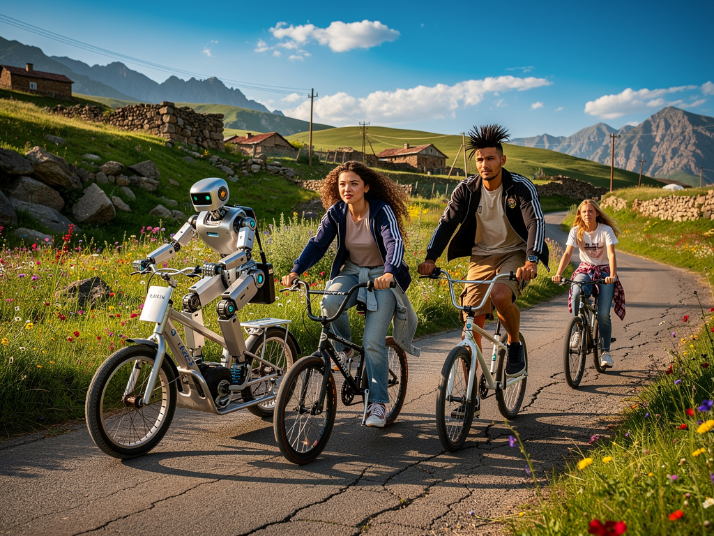 Let's find Those Pre-teens in Armenia late 1990s Takes BMX said Mackenzie Sala and Robot Elyra they Riding The Bike.