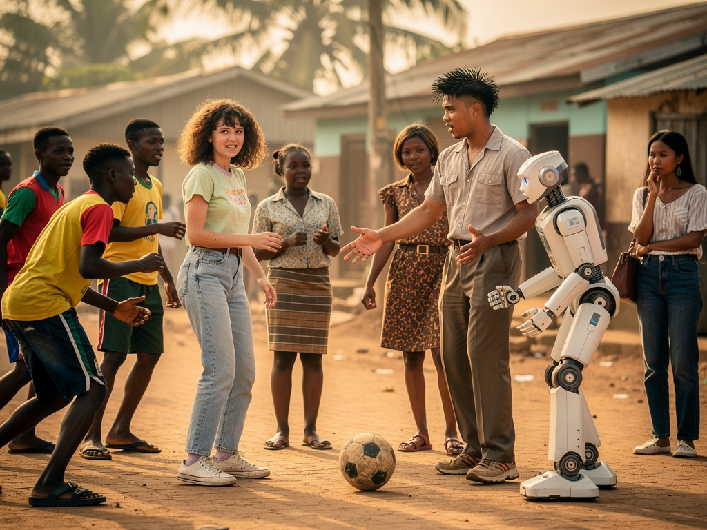 Oh! Hi my Name is Alexander Kofi Asamoah I'm 17 Year old I'm Here Kasoa in the Early/Mid 1980s said Kofi you are Playing Foot