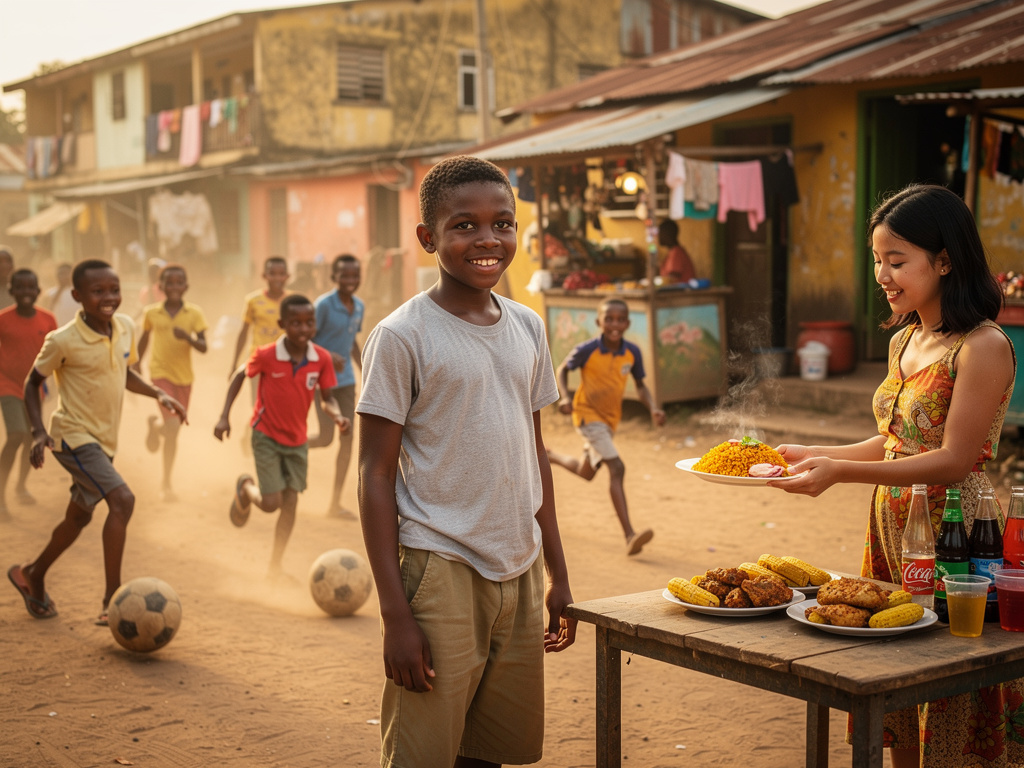 Olivia Chan Look At Him and Says That's Enough Your Questions Mister Here Jollof rice and Fried Plantains and Cheese Chicken 