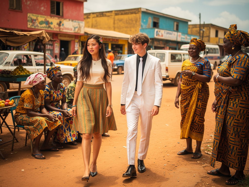 The people's in Ghana Early mid 1980s. They Speak Twi and Ga they Saw Olivia Chan and white boy Dominic Janssen Wears White S