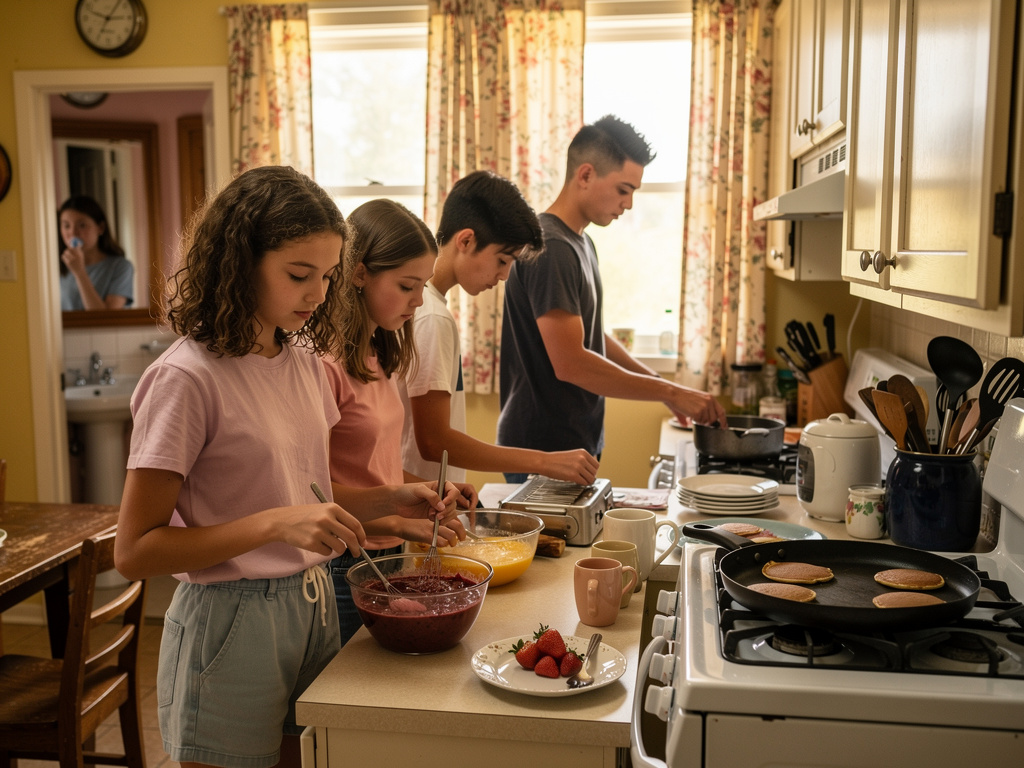 They're Making Georgian Breakfast for everyone. Emma Kimberworth Makes Egg and Milk Chocolate Spread and Mackenzie Sala makes