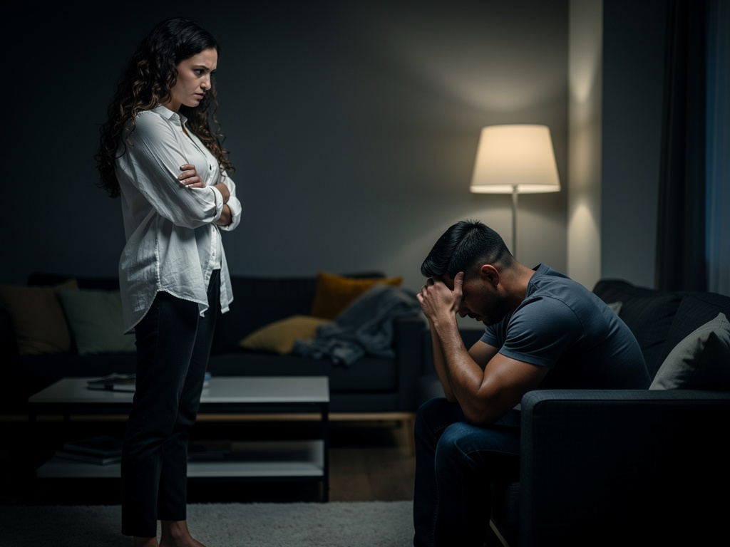 The man's name is Mustafa, and he says he wants a divorce, but he can't bring himself to do it because he's trying so hard no