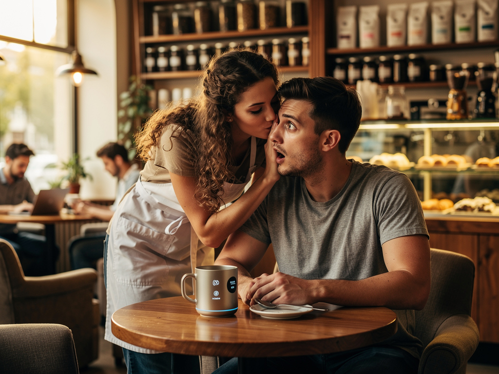 Imagine se: Você está em uma cafeteria quando o barista sussurra para você que os novos "copos inteligentes" estão rastreando