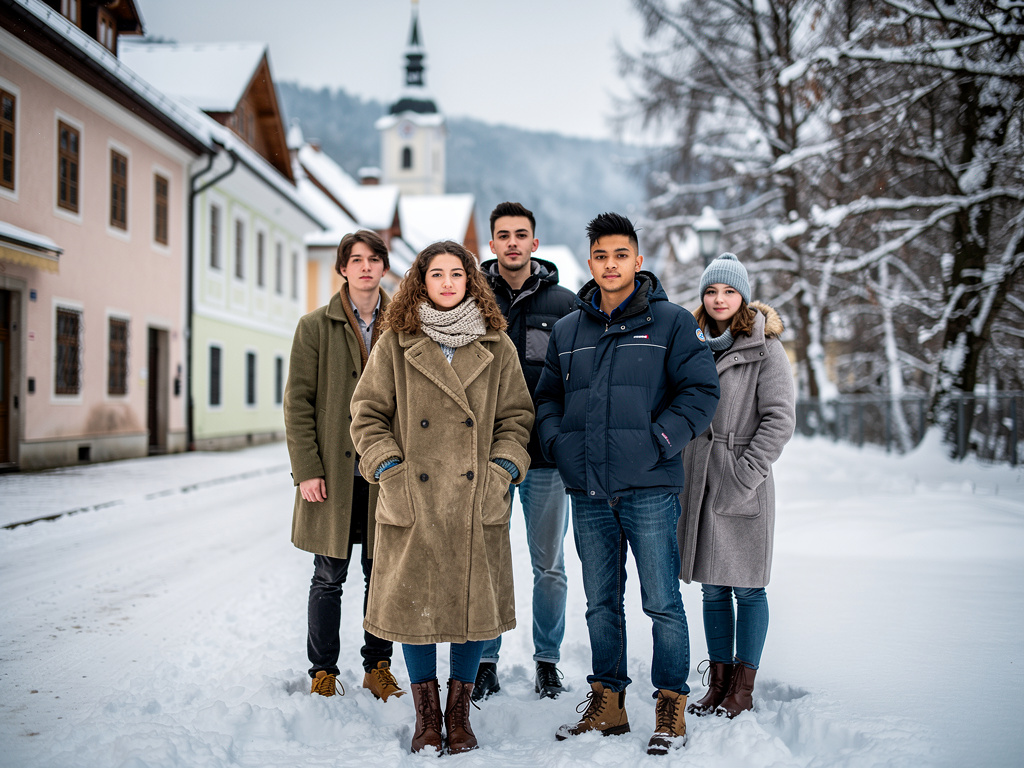 They're Teleported to Slovenia Winter in The Late 1990s.