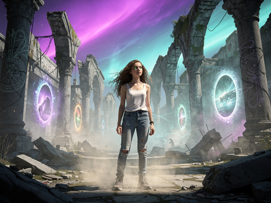 Imagine if: Imaging in the Other World
A girl torn from reality awakens in a realm of castles, glowing portals, and forbidden