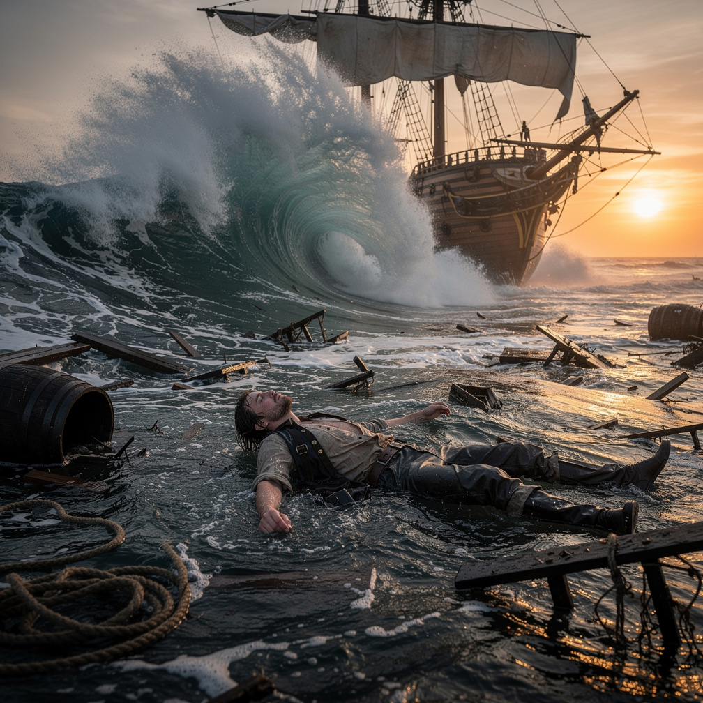 Imagine if: It's the year 1600, you're a young deckhand man named William, aged 19, young but experienced at sea, quick-witte