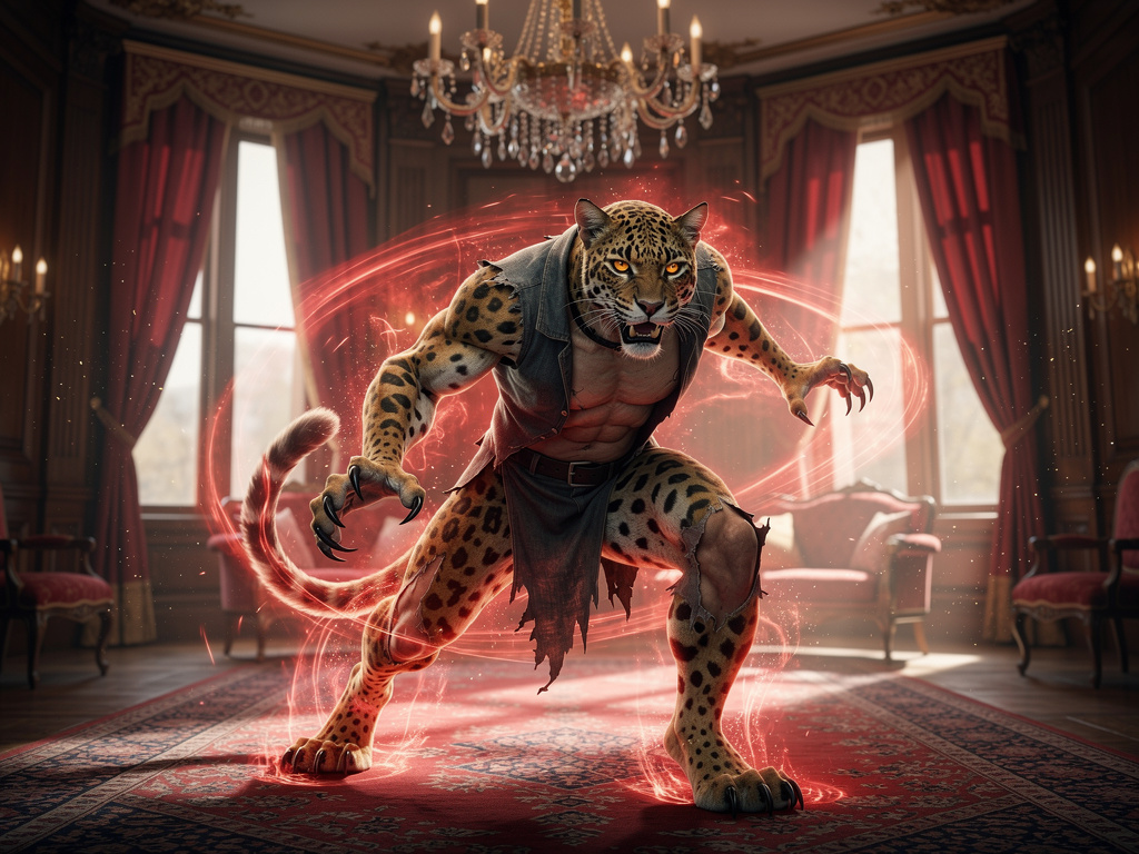 He Transformed into a Werejaguar.